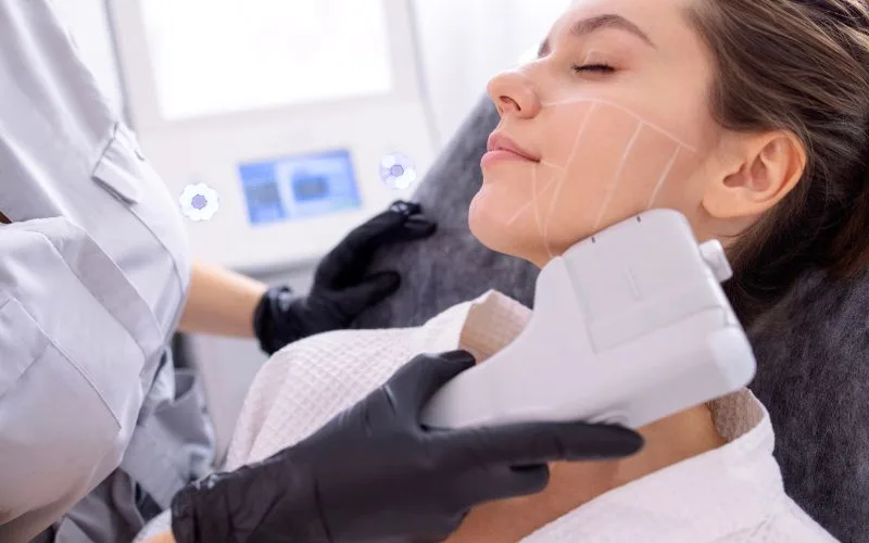 HIFU (High-Intensity Focused Ultrasound) double chin treatment