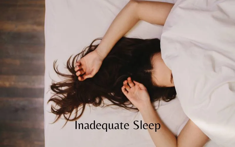 Inadequate sleep causes tired eyes